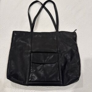 Woman leather Black handbags Tote